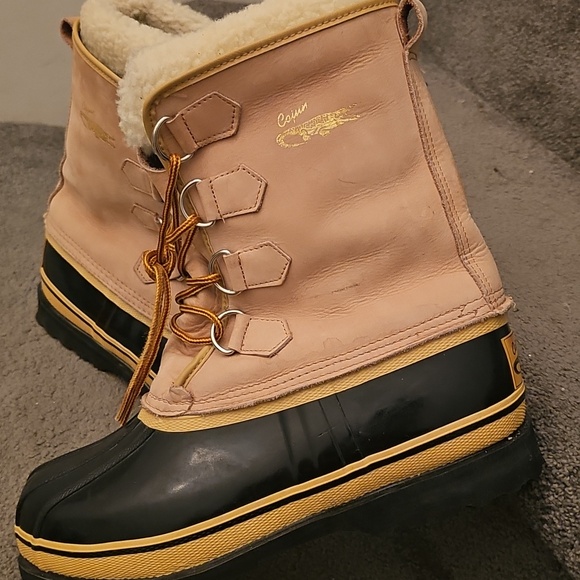 L Cajun Black And Brown Duck Boots For Men Sz 10 main image 5